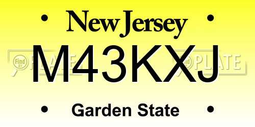 M43KXJ New Jersey License Plate