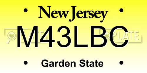 M43LBC New Jersey License Plate