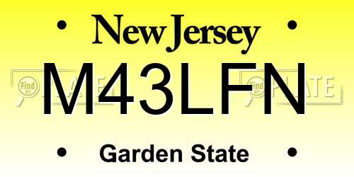 M43LFN New Jersey License Plate