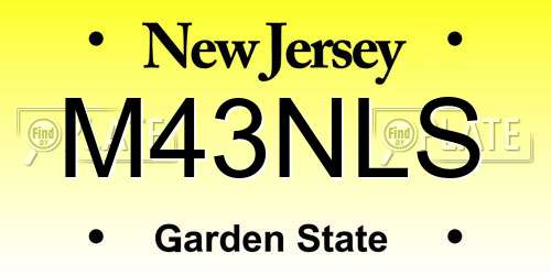 M43NLS New Jersey License Plate