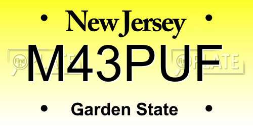 M43PUF New Jersey License Plate