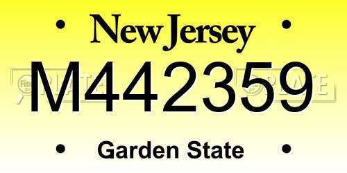 M442359 New Jersey License Plate