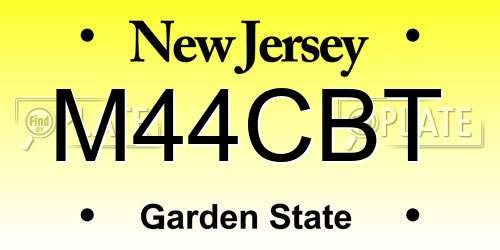 M44CBT New Jersey License Plate