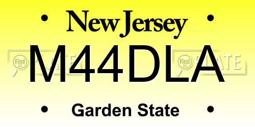 M44DLA New Jersey License Plate