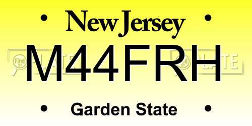 M44FRH New Jersey License Plate
