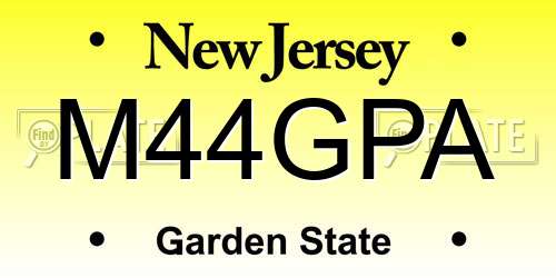 M44GPA New Jersey License Plate