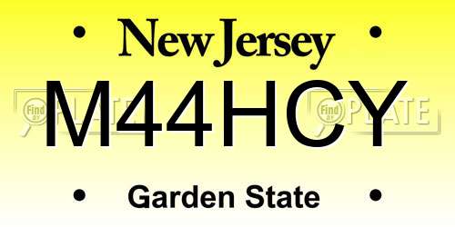 M44HCY New Jersey License Plate
