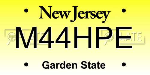 M44HPE New Jersey License Plate