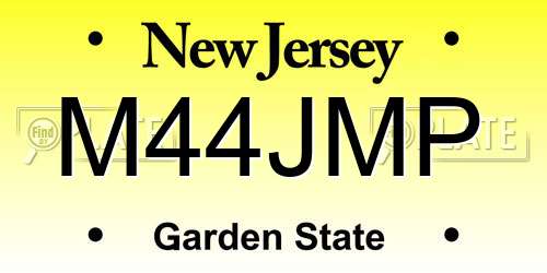 M44JMP New Jersey License Plate