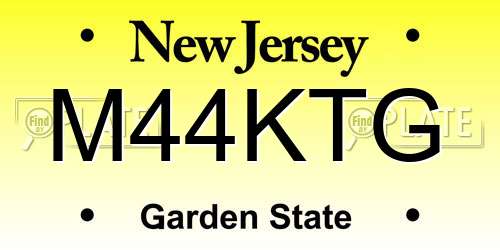 M44KTG New Jersey License Plate