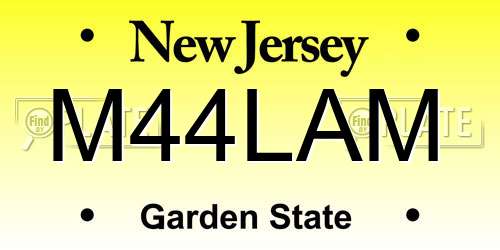 M44LAM New Jersey License Plate