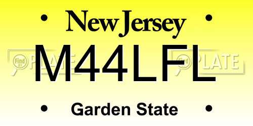 M44LFL New Jersey License Plate