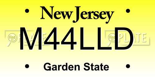 M44LLD New Jersey License Plate