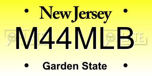 M44MLB New Jersey License Plate