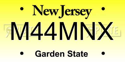 M44MNX New Jersey License Plate