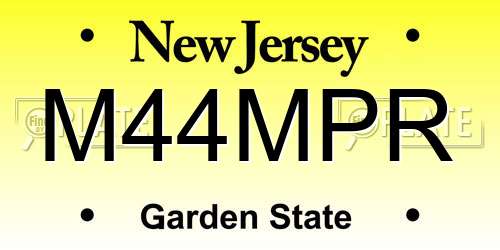 M44MPR New Jersey License Plate