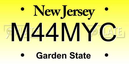 M44MYC New Jersey License Plate