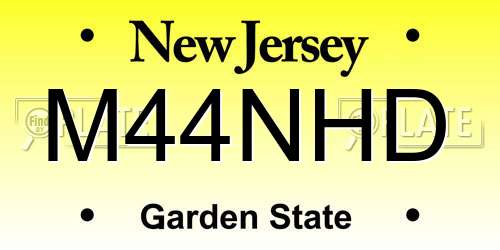 M44NHD New Jersey License Plate