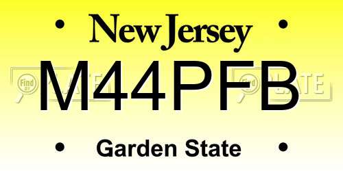 M44PFB New Jersey License Plate