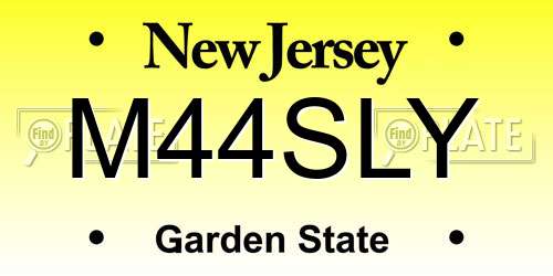 M44SLY New Jersey License Plate