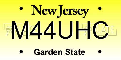 M44UHC New Jersey License Plate
