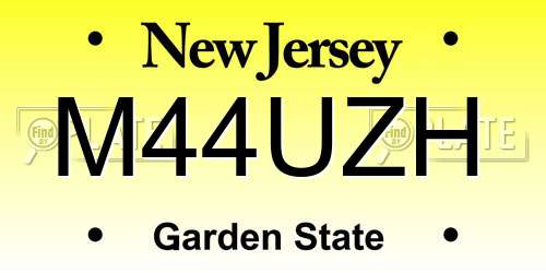 M44UZH New Jersey License Plate