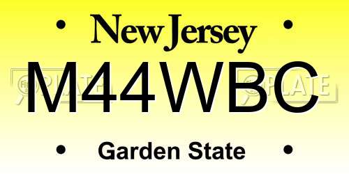 M44WBC New Jersey License Plate
