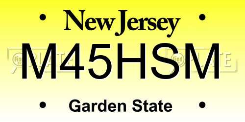 M45HSM New Jersey License Plate