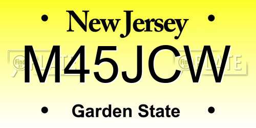M45JCW New Jersey License Plate