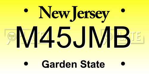 M45JMB New Jersey License Plate