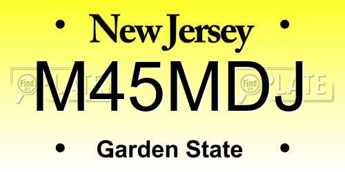 M45MDJ New Jersey License Plate