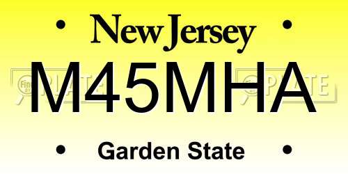 M45MHA New Jersey License Plate