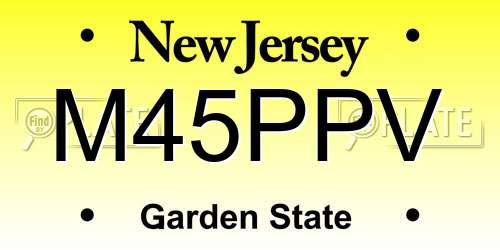 M45PPV New Jersey License Plate