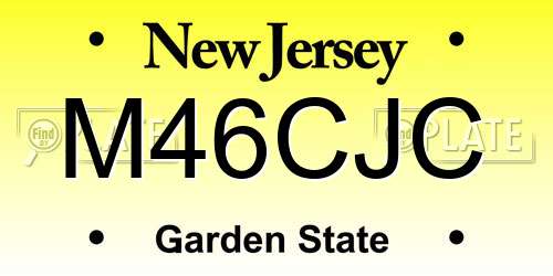 M46CJC New Jersey License Plate