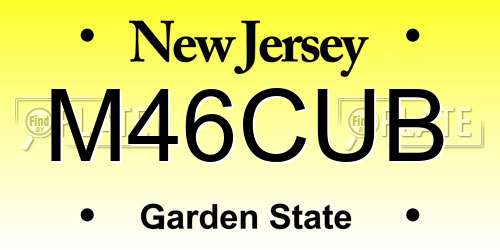 M46CUB New Jersey License Plate