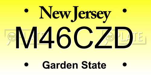 M46CZD New Jersey License Plate