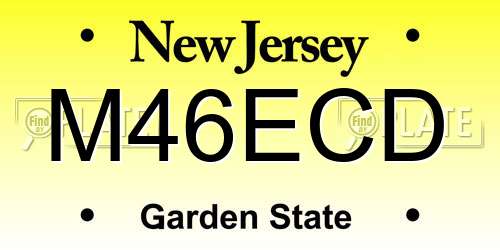 M46ECD New Jersey License Plate