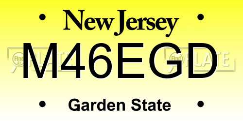 M46EGD New Jersey License Plate
