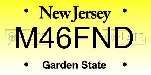 M46FND New Jersey License Plate