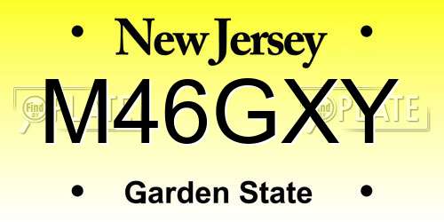M46GXY New Jersey License Plate
