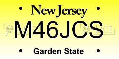 M46JCS New Jersey License Plate