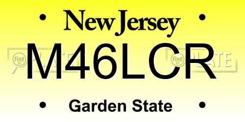M46LCR New Jersey License Plate