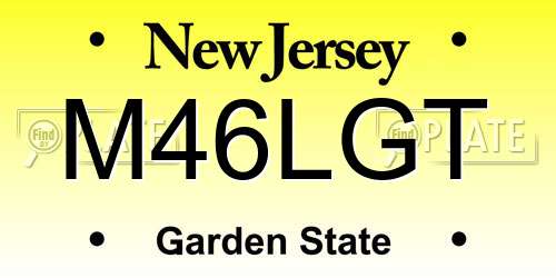 M46LGT New Jersey License Plate