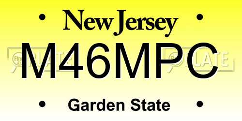 M46MPC New Jersey License Plate