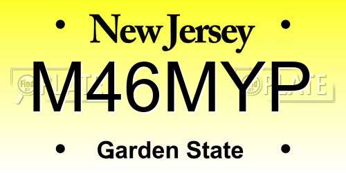M46MYP New Jersey License Plate