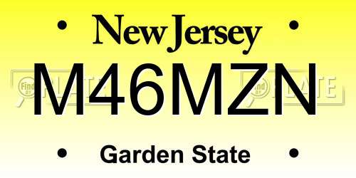 M46MZN New Jersey License Plate
