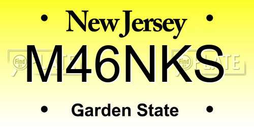 M46NKS New Jersey License Plate
