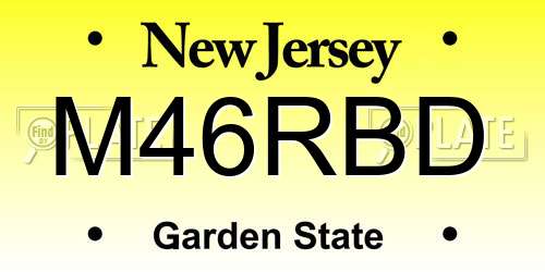 M46RBD New Jersey License Plate