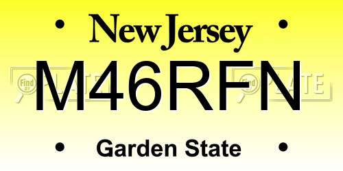 M46RFN New Jersey License Plate