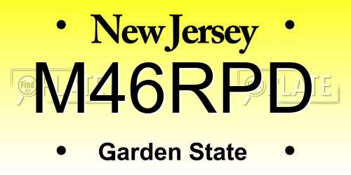 M46RPD New Jersey License Plate
